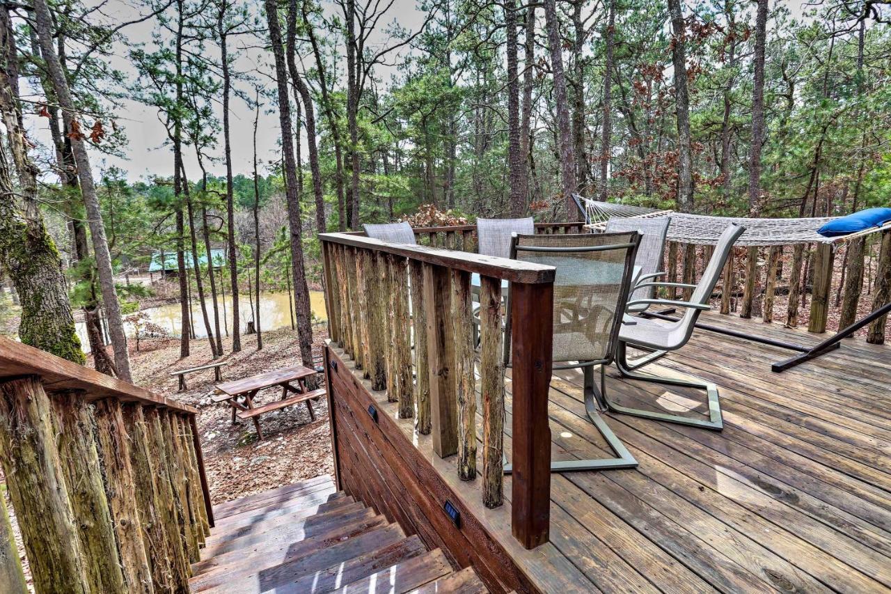 Broken Bow Log Cabin With Fire Pit, Pond, And Deck! Exterior foto